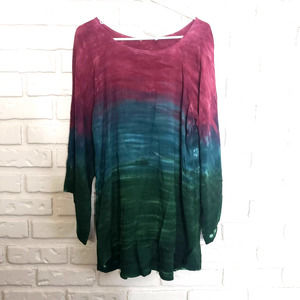Soft Surroundings Tie Dye Tunic Top Sz S